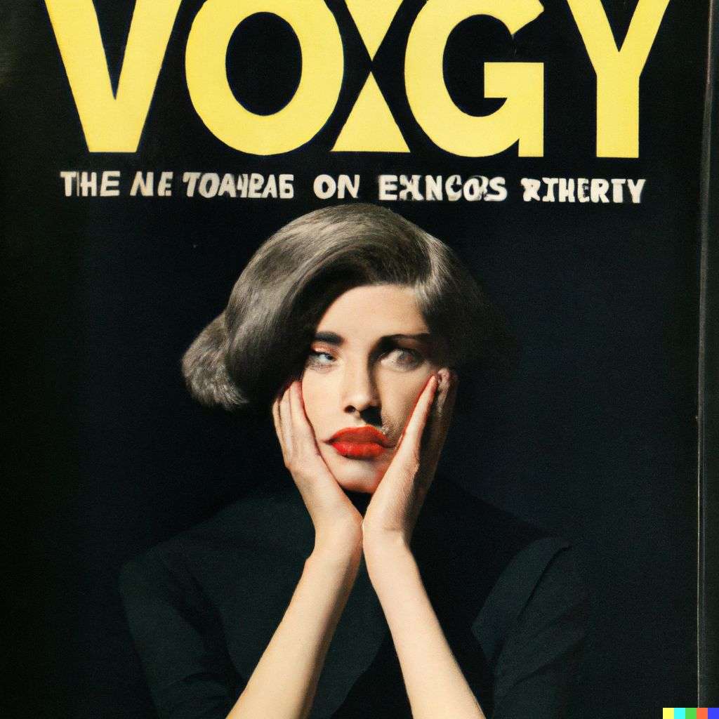 a representation of anxiety, front cover of Vogue, 1960